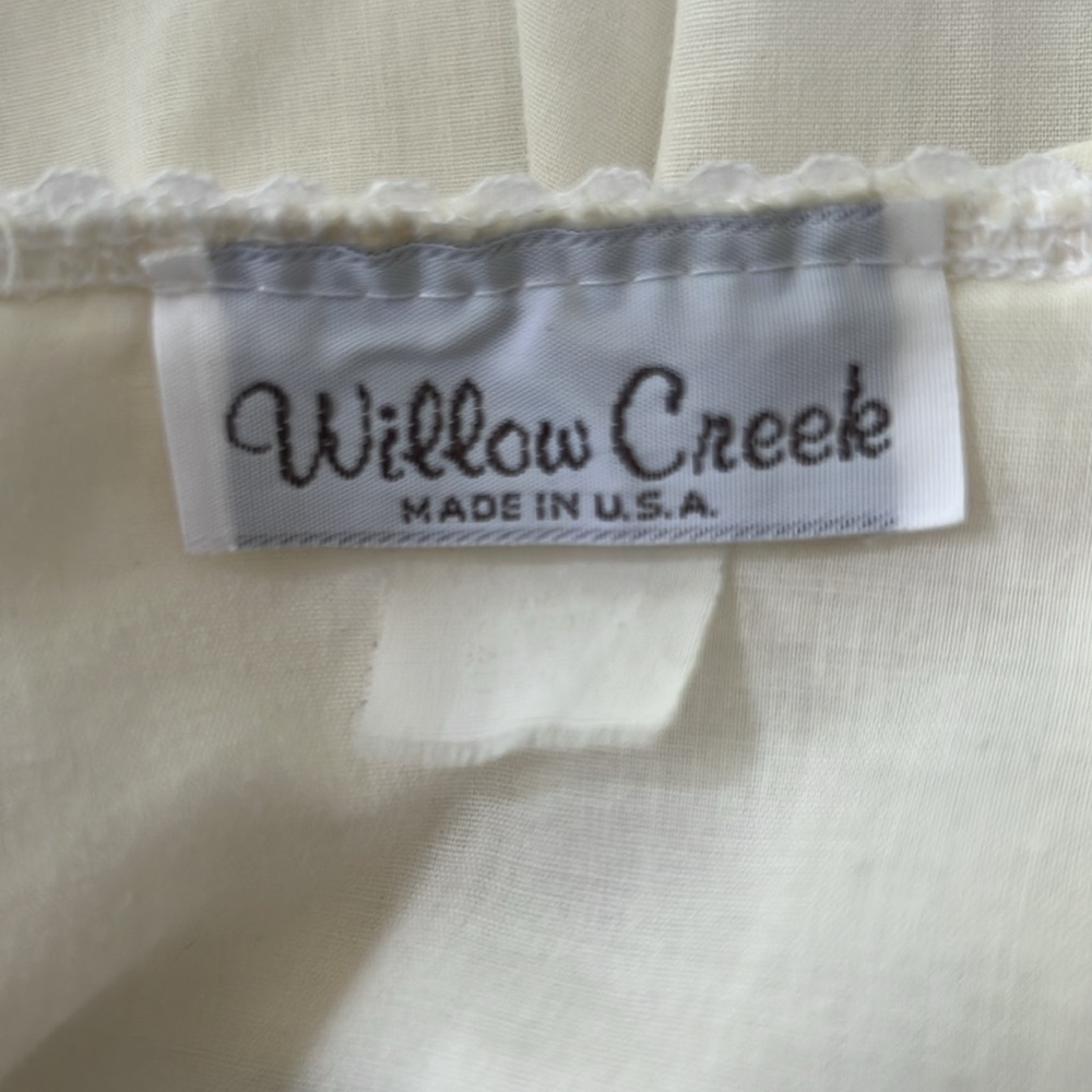 White Ruffled Women's Renaissance Top - Picture 9 of 9
